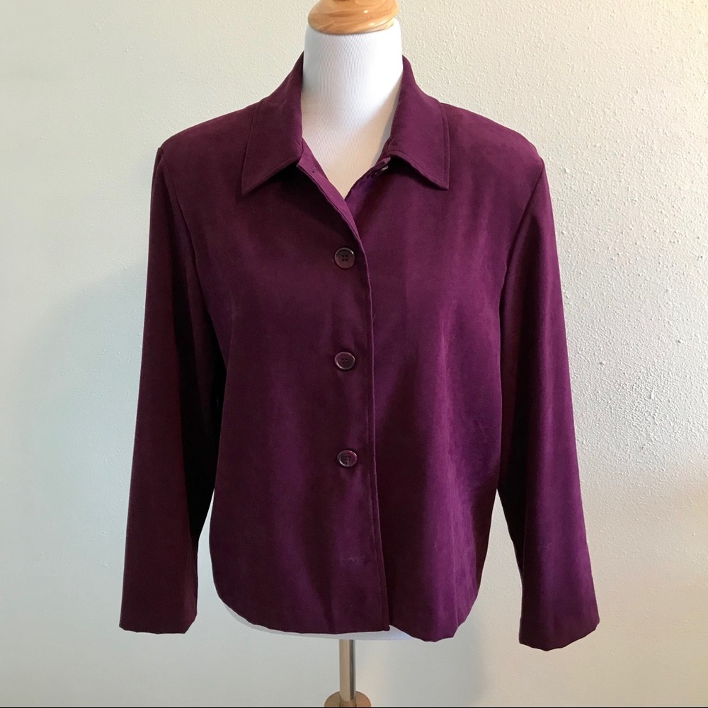 Suede Like Plum Top/Jacket - Picture 1 of 8